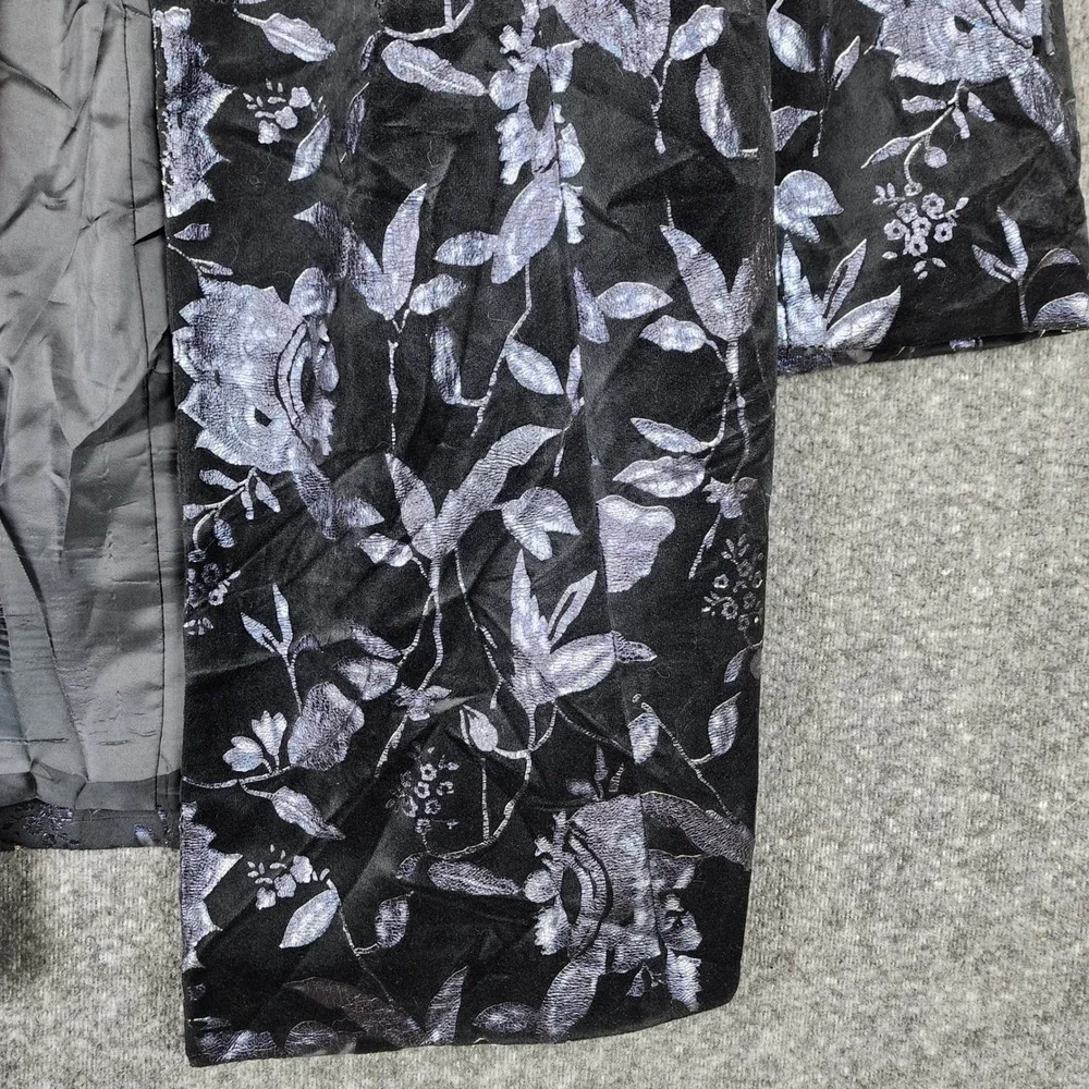Tahari Arthur S. Levine Jacket Womens 16 Floral Burnout Black Purple EUC